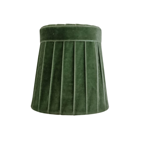 abat-jour empire velours vert olive